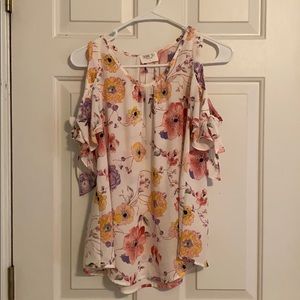 Floral Off the Shoulder Tie Up Tank